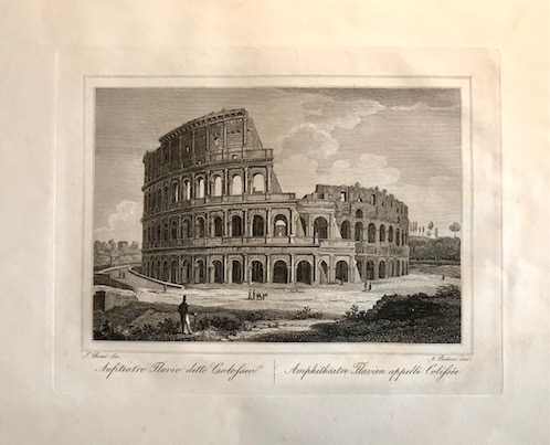 Parboni Achille (1783-1841) Anfiteatro Flavio detto Colosseo - Amphithéatre Flavien appellé Colisée 1840 ca. Roma